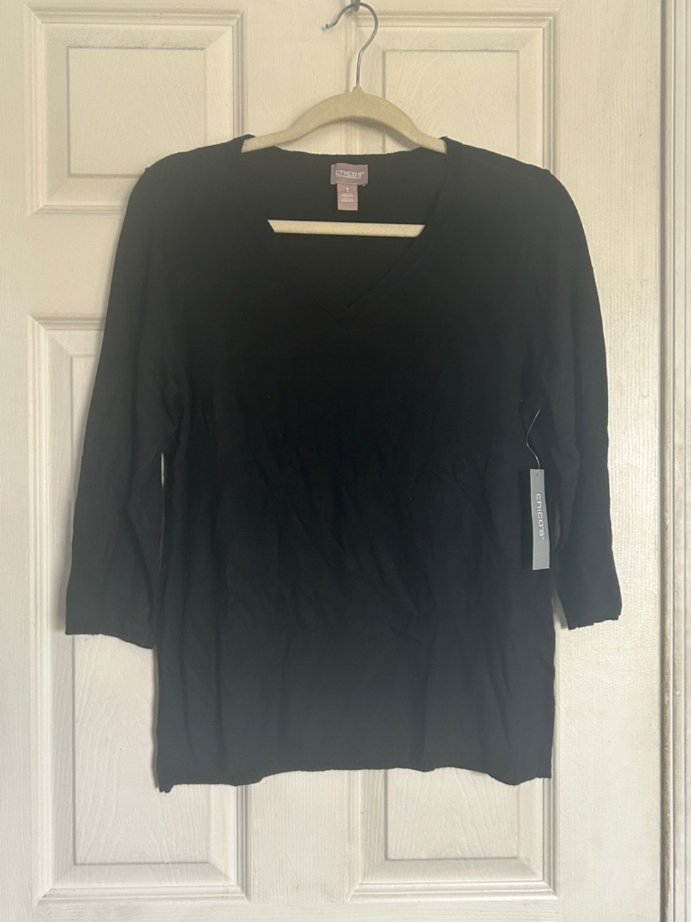 Chico's Black V-Neck Sweater
